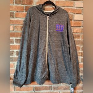 NWT NFL NEW YORK GIANTS ZIP-UP SWEATSHIRT MENS 5X BIG & TALL